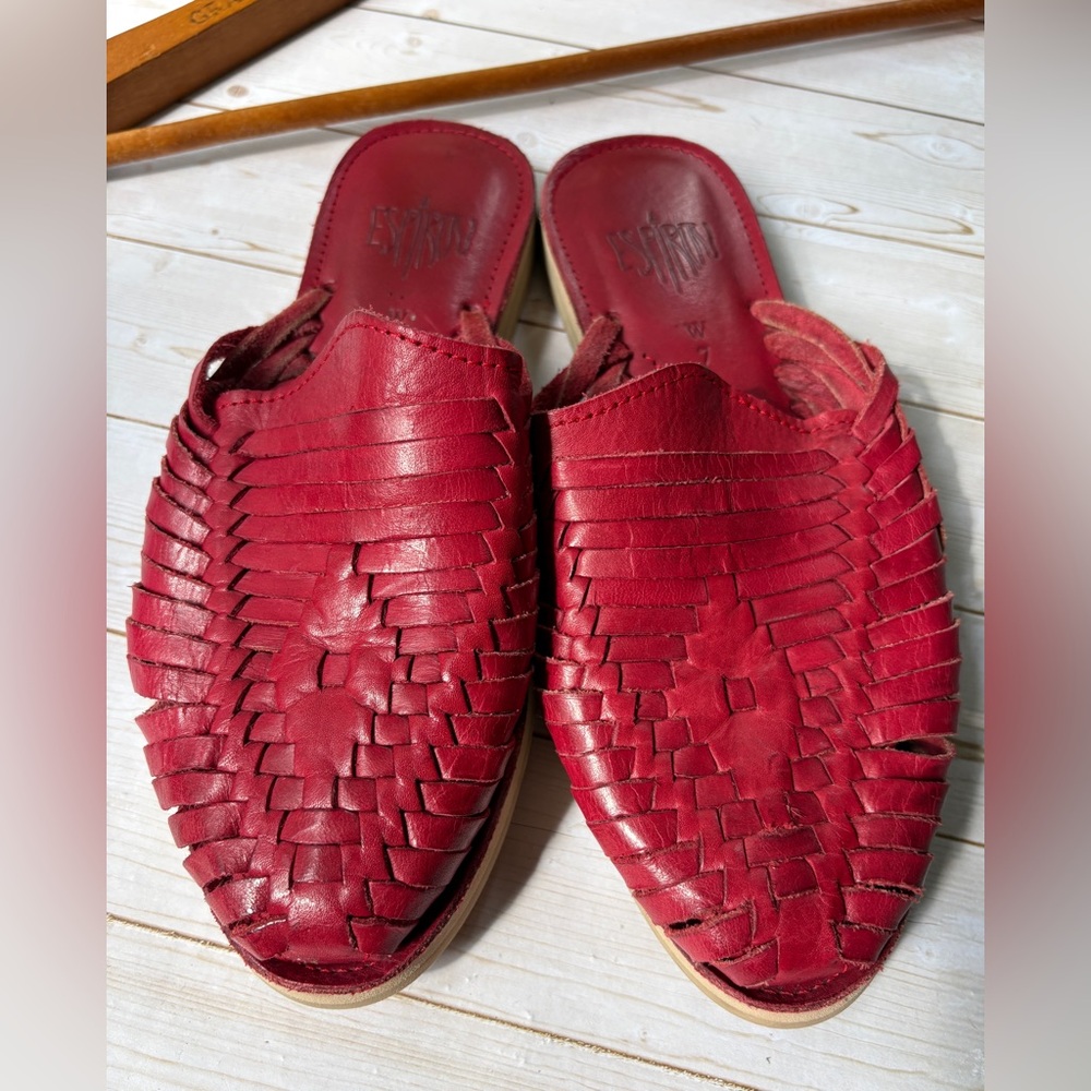 Espiritu leather mule flats